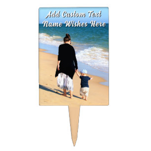 Design Your Photo Cake Topper Add Text Name Info
