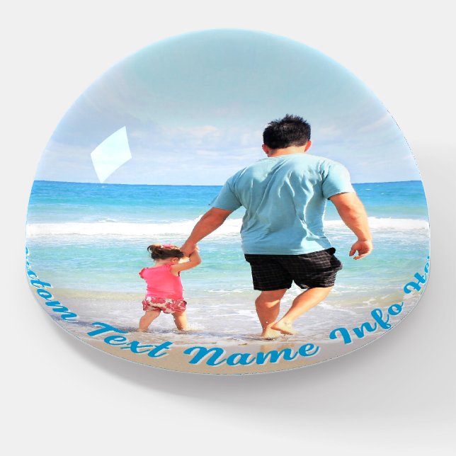 Design Your Photo Paperweight Gift Custom Text (Angled)