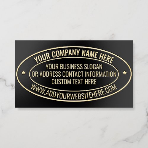 Design Your Promotional Foil Business Card Example