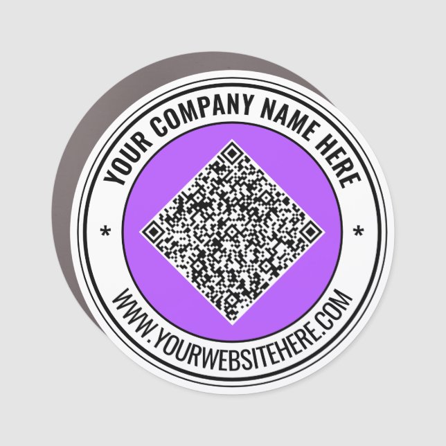 Design Your Promotional QR Code Car Magnet Example (Front)