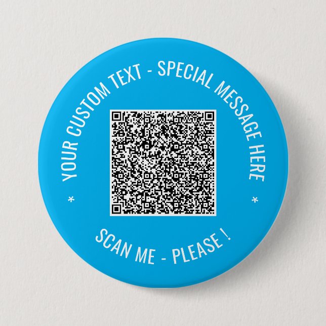Design Your QR Code Custom Text Branded Button (Front)