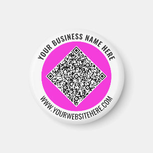 Design Your QR Code Promotional Magnet Add Text