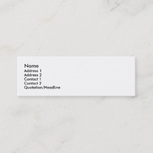 Design your skinny Business Card
