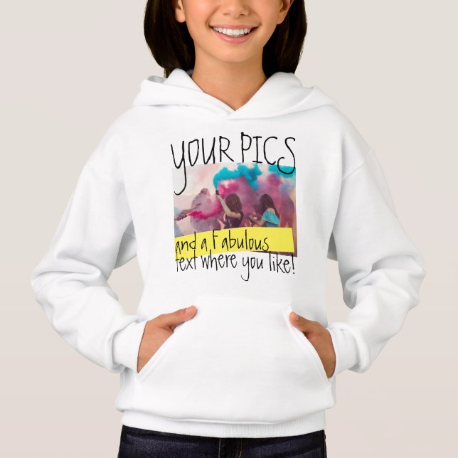 Design your Sweatshirt! Personalized Photo Kids Hoodie (Front)