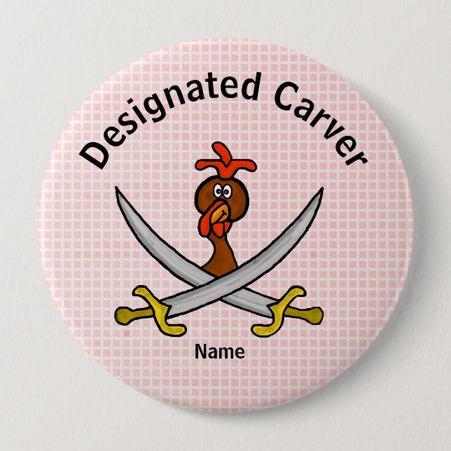 Designated Carver Thanksgiving Button (Front)