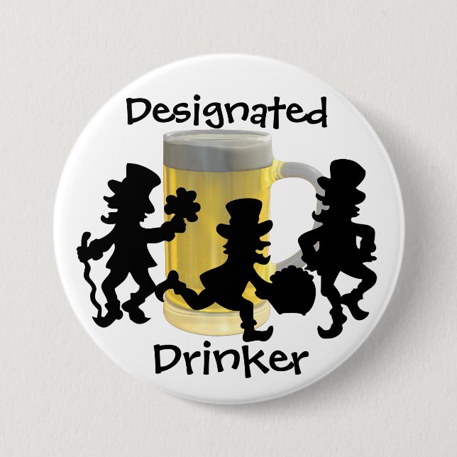 Designated Drinker - SRF Pinback Button (Front)