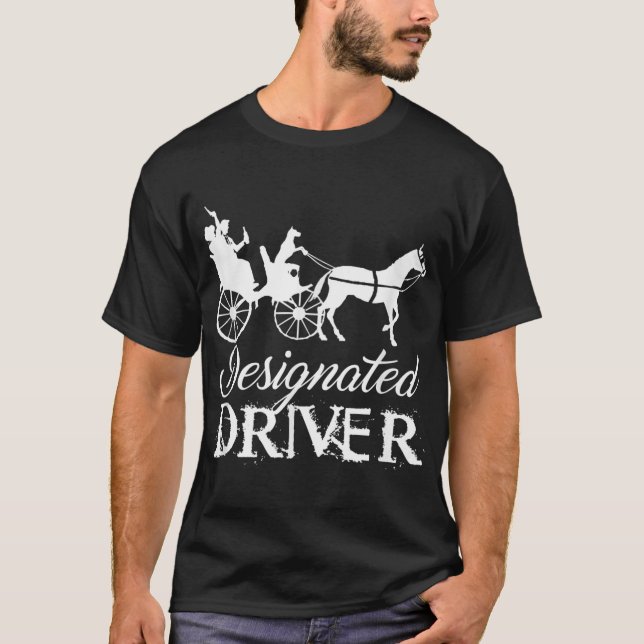 Designated Driver Beer & Dog Lover Drinking T-Shirt (Front)