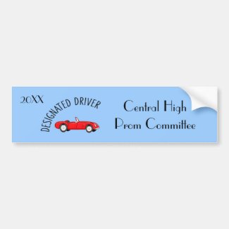 Designated Driver Blue Bumper Sticker