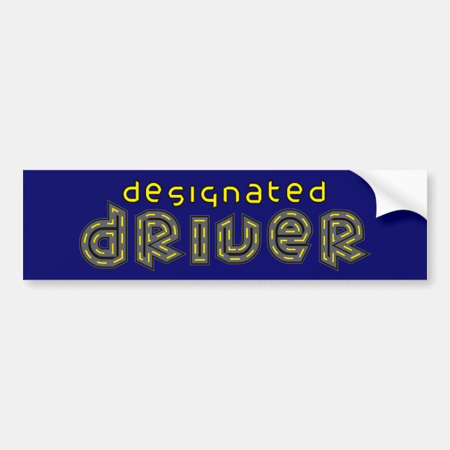 Designated Driver Bumper Sticker (Front)