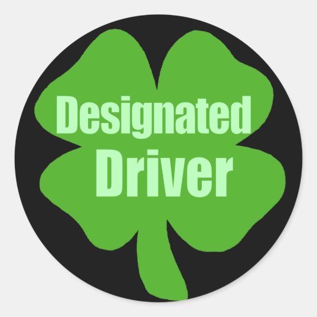 Designated Driver Classic Round Sticker (Front)
