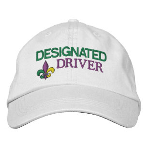 Designated Driver - Mardi Gras Embroidered Baseball Hat