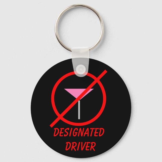 Designated Driver No Alcohol Keychain (Front)