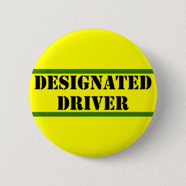 Designated Driver Pinback Button (Front)