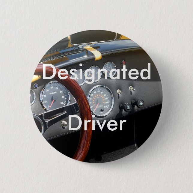 Designated Driver Pinback Button (Front)