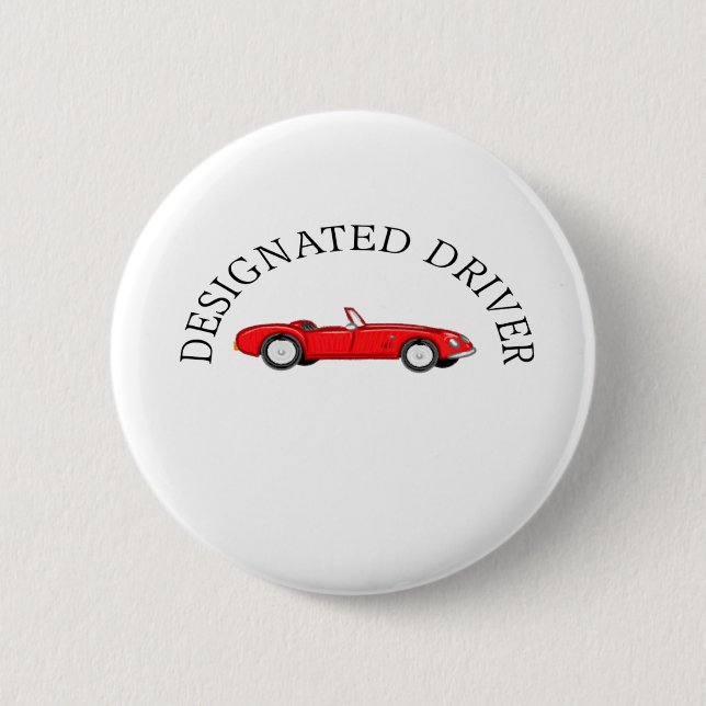 Designated Driver Pinback Button (Front)