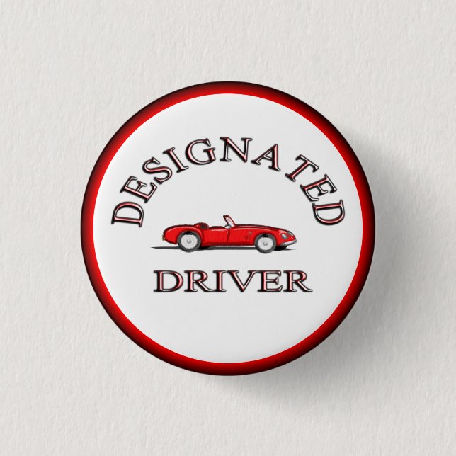 Designated Driver Pinback Button (Front)