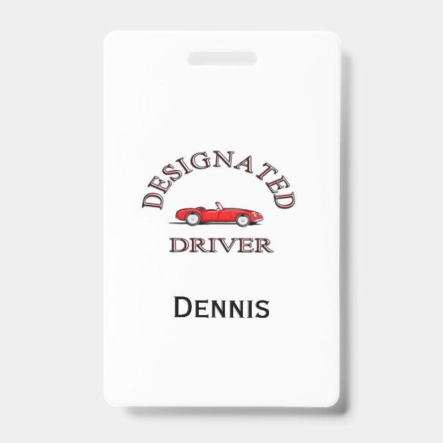 Designated Driver Sign Up Sheets Badge (Front)