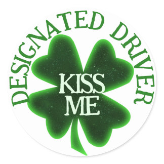 Designated Driver St. Patrick's Day Classic Round Sticker