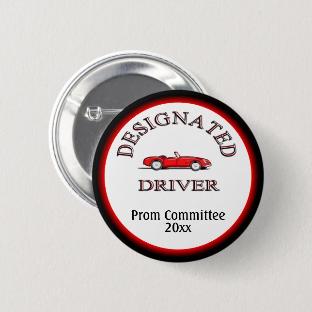 Designated Driver with Year Button (Front & Back)