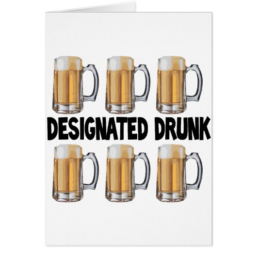 Designated Drunk Cards (Front)
