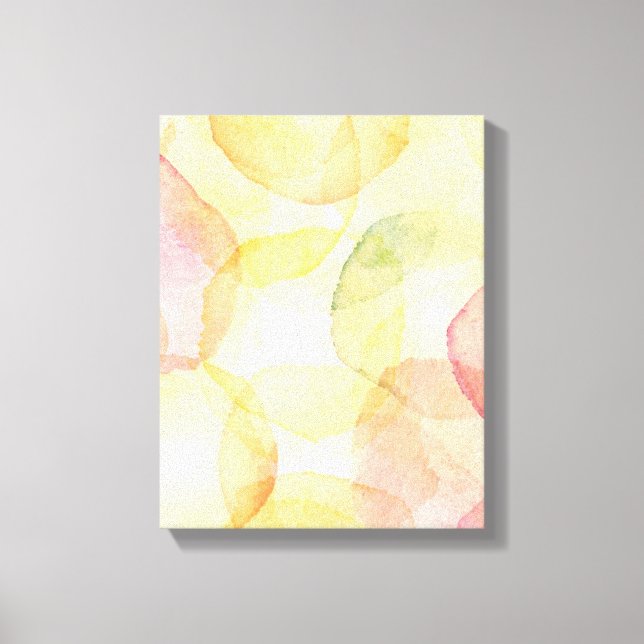 Designed abstract background with watercolor canvas print (Front)