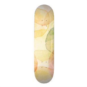 Designed abstract background with watercolor skateboard deck