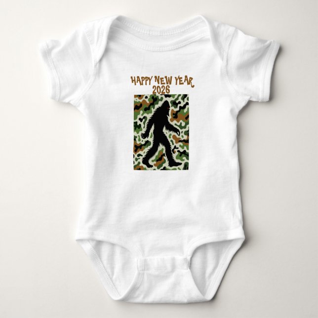 Designed by Bigfoot Sasquatch, Baby Bodysuit (Front)