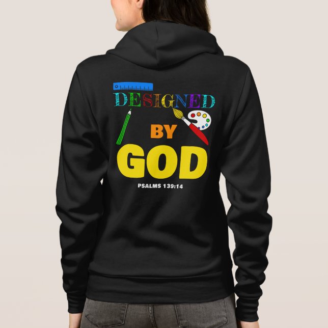 Designed By God – Psalms 139:14 Christian Faith   Hoodie (Back)