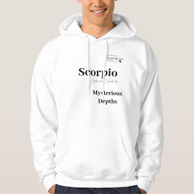 Designed by Joan Scorpio Zodiac Hoodie (Front)