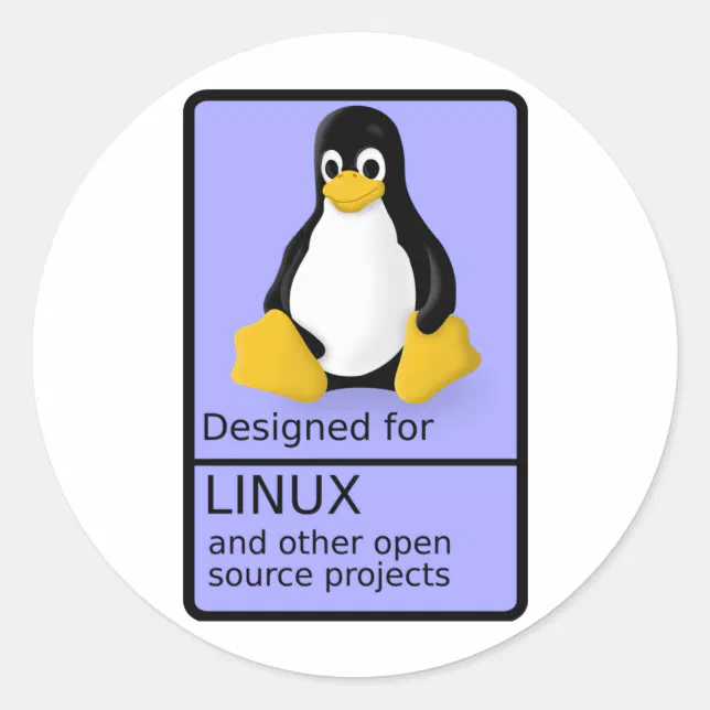 Linux Sticker Sheet Designed for Linux Classic Round Sticker | Zazzle