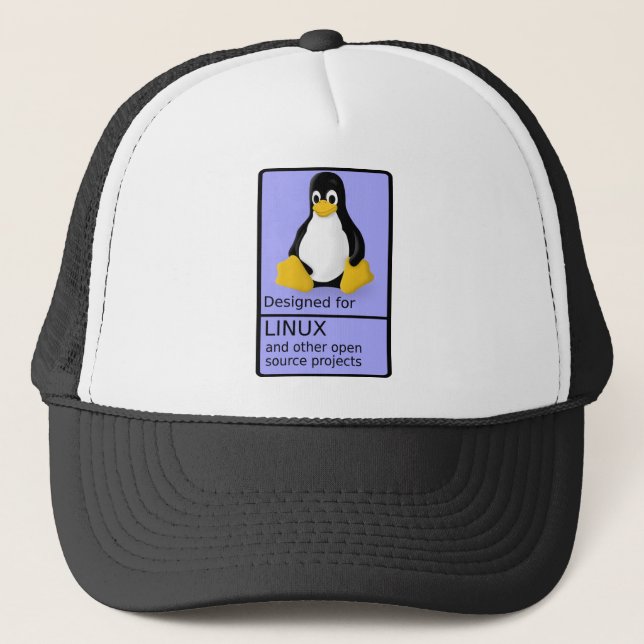 Designed for Linux Trucker Hat (Front)