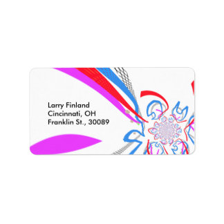 Designed label w/ modern art style