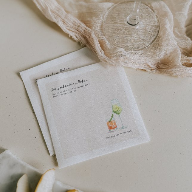 Designed to Be Spilled On | Custom Bar & Events Napkins (Creator Uploaded)