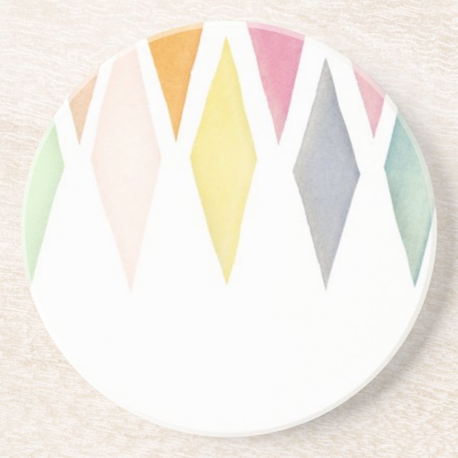 Designed watercolor background coaster (Front)