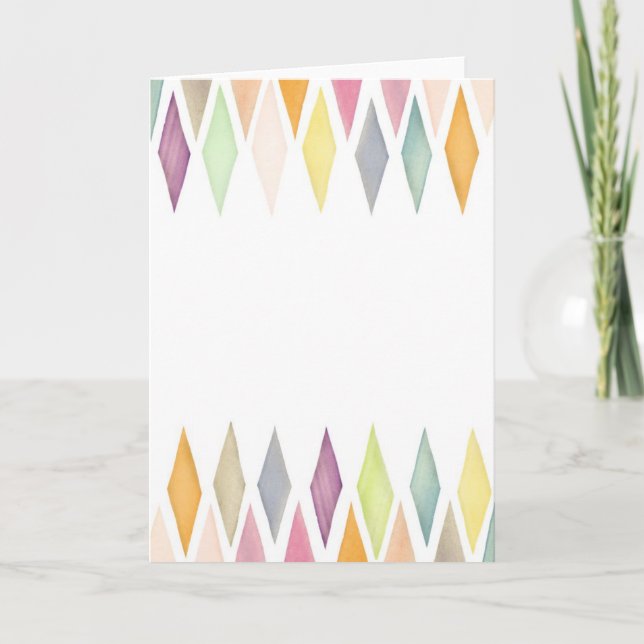 Designed watercolor background holiday card (Front)