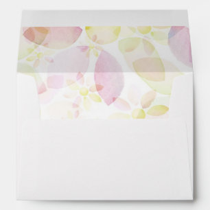 Designed watercolor flower background, texture envelope