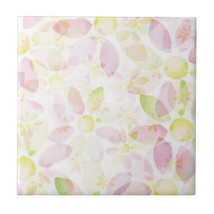 Designed watercolor flower background, texture tile