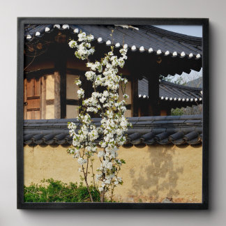 Designed with a photograph of South Korea, Black F Peel And Stick Photo Tile