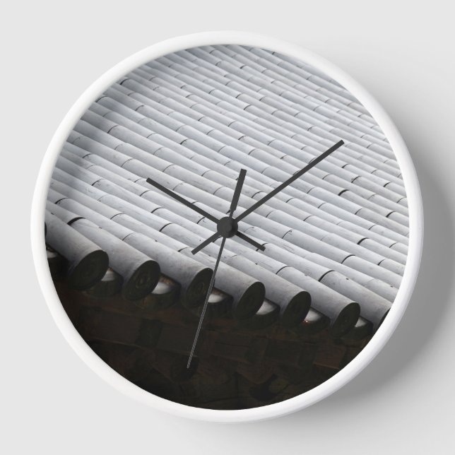 Designed with a photograph of South Korea, White W Clock (Front)