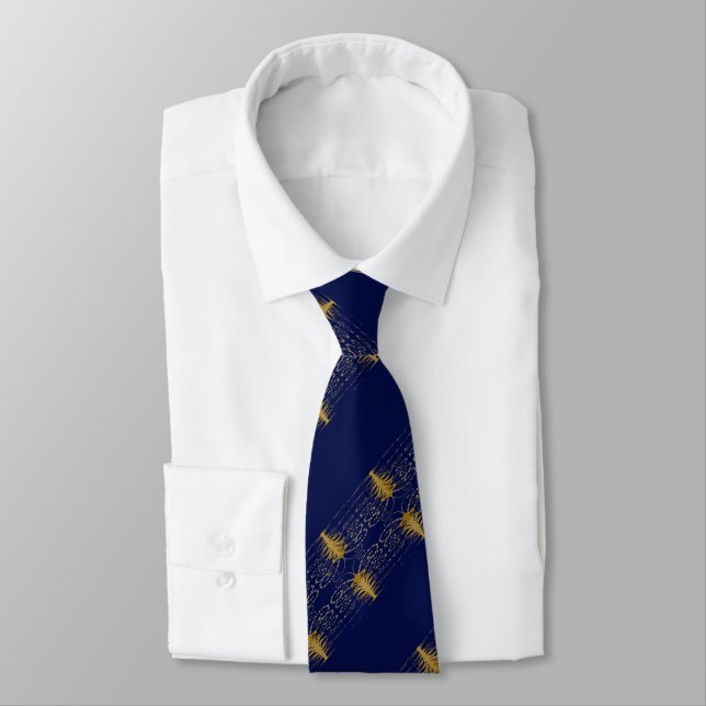 Designer 2013 Signature Series: Gold on Blue Tie (Tied)