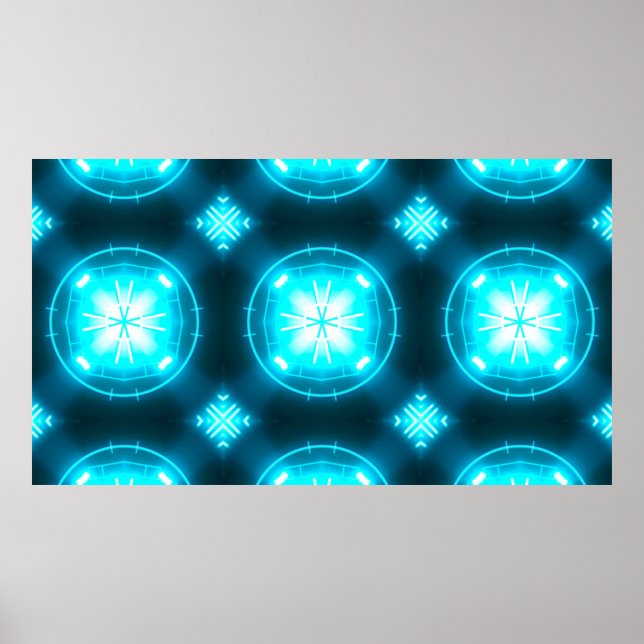 Designer abstract background with glowing individu poster (Front)