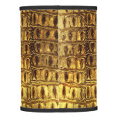 Designer Alligator Crocodile Skin Shiny Gold Lamp Shade (Back)