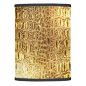Designer Alligator Crocodile Skin Shiny Gold Lamp Shade (Front)