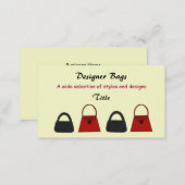 Designer Bags Business Business Card (Front/Back)