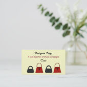 Designer Bags Business Business Card (Standing Front)