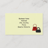Designer Bags Business Business Card (Back)