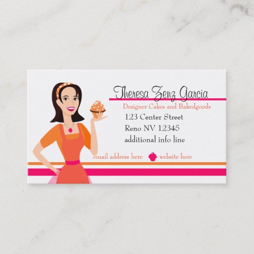 Customizable Designer Bakedgoods Business Cards