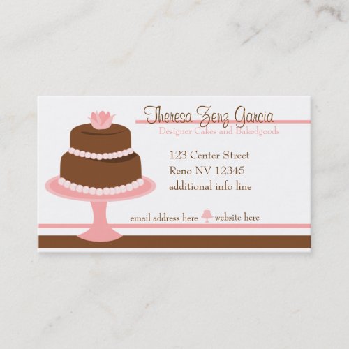 Designer Bakedgoods-Cake Business Card Template