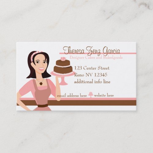 Designer Bakedgoods-Cake Business Card Template