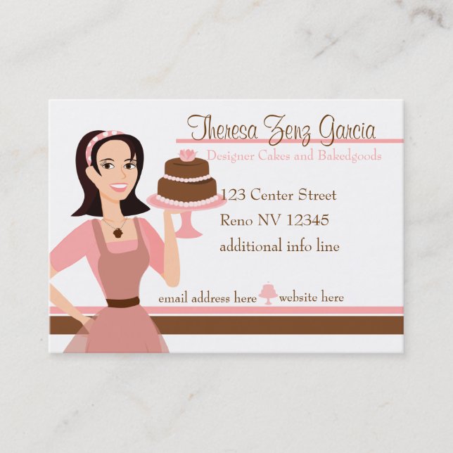 Designer Bakedgoods-Cake Business Card (Front)
